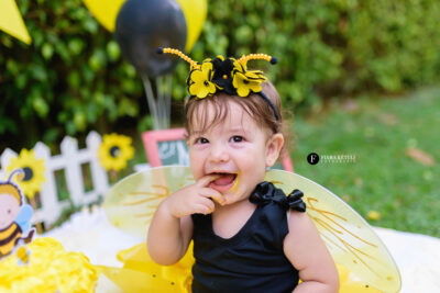 Fotógrafo para ensaio de 1 anos - fotos com bolo - Smash the Cake em Brasília